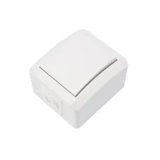 Переключатель проходной INDUSTRIAL IP54, о/у, белый KRANZ