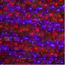 Гирлянда Сеть 2,5х2,5м, черный ПВХ, 432 LED Красные/Синие (контроллер в комплекте)