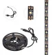 Фотография Лента светодиодная 5В, SMD2835, 4,8Вт/м, 60 LED/м, 6500K, 8мм, 3м, с USB коннектором, черная, IP20 LAMPER, артикул 141-2003