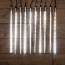Гирлянда Тающие сосульки 24 В, комплект 10 шт. х 50 см, шаг 100 см, 600 LED, белый, соединяются