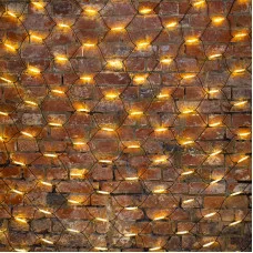 Гирлянда Сеть 2x3м, черный КАУЧУК, 432 LED ТЕПЛЫЙ БЕЛЫЙ