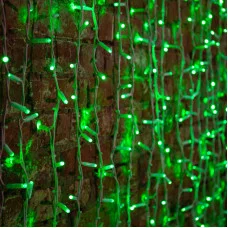Гирлянда светодиодная Занавес 2х3м 760 LED ЗЕЛЕНЫЙ белый КАУЧУК IP67 постоянное свечение 230В соединяется NEON-NIGHT шнур в комплекте