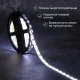 Фотография Лента светодиодная 12В, SMD5050, 14,4Вт/м, 60 LED/м, 6500К, 10мм, 3м, для БП с клеммами, IP65 LAMPER, артикул 141-2029
