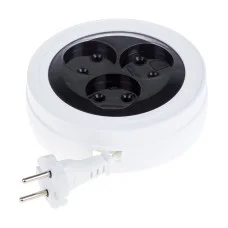 Удлинитель-рулетка PROconnect STANDARD 5 м, 3 гнезда, 2х0.75 мм², б/з, белый