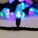 Фотография Гирлянда Мультишишки Ø23 мм, 10 м, 80 LED RGB, черный Каучук, IP67, быстрая смена цвета, 230В соединяется NEON-NIGHT (нужен шнур питания 315-000), артикул 303-509-3
