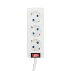 Удлинитель PROconnect 3 гнезда, 5 м, 3х0.75 мм², с/з, с кнопкой, белый