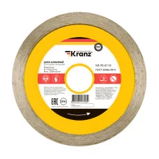 Диск алмазный отрезной сплошной 115x22,2x1,8x10мм KRANZ