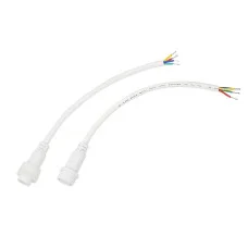 Соединительный кабель (4pin) герметичный (IP67) 4х0.75мм²  белый  REXANT