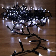 Гирлянда Кластер 10 м, 200 LED, черный каучук, IP67, соединяемая, цвет свечения белый NEON-NIGHT