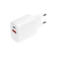 Сетевое зарядное устройство USB QC (20W) + Type C PD (20W), белое REXANT