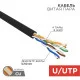 Фотография Кабель витая пара U/UTP, CAT 5e, PE, 4PR, 24AWG, OUTDOOR, SOLID, черный, 50м, REXANT, артикул 01-0045-50