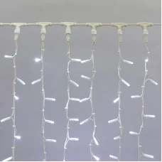 Гирлянда светодиодная Занавес 2х3м 760 LED БЕЛЫЙ белый КАУЧУК IP67постоянное свечение 230В соединяется NEON-NIGHT шнур в комплекте