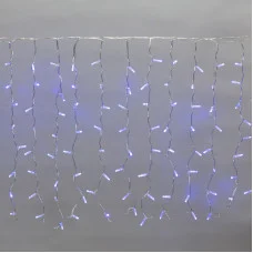 Гирлянда светодиодная Занавес 2x0,8м 160 LED СИНИЙ прозрачный ПВХ IP65 постоянное свечение 230В соединяется NEON-NIGHT нужен шнур 303-500-1