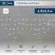 Фотография Гирлянда светодиодная Бахрома (Айсикл), 4,8х0,6м, 176 LED БЕЛЫЙ, прозрачный ПВХ, IP65, постоянное свечение, 230В NEON-NIGHT (нужен шнур питания 303-500-1), артикул 255-145