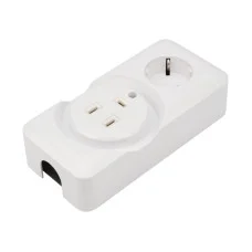 Розетка РШ/Евро двойная для электрической плиты 32 А/16 A, 250 В, 2Р+РЕ (ОУ) белая REXANT
