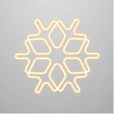 Фигура Снежинка из гибкого неона, 60х60 см, цвет свечения теплый белый NEON-NIGHT