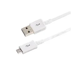 Кабель USB-A – micro USB, 1А, 1м, белый, длинный штекер REXANT