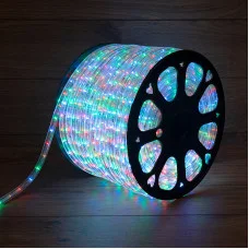 Дюралайт LED, свечение с динамикой (3W) - мульти (RYGB), 36 LED/м, бухта 100м