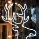 Фотография Фигура световая Сказочный олень из гибкого неона, 140х93 см, 1680 LED, цвет свечения белый NEON-NIGHT, артикул 501-314