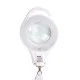 Фотография Лупа на струбцине круглая 5D с подсветкой 96 SMD LED, теплый и холодный свет, ø127мм, белая REXANT, артикул 31-0535