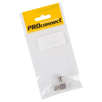 Фотография Переходник антенный, (гнездо F - гнездо TV), угловой, RG-6, 1 шт. PROconnect, артикул 05-4312-4-7
