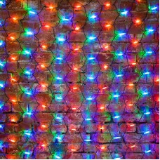Гирлянда Сеть 2x1,5м, черный КАУЧУК, 288 LED Мультиколор (шнур питания в комплекте)