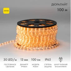 Дюралайт LED, постоянное свечение (2W) - желтый, 30 LED/м, бухта 100м