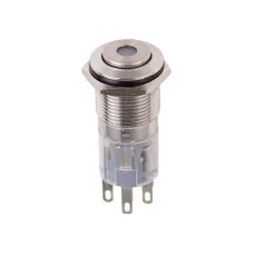 Кнопка  антивандальная Ø16 250В Б/Фикс (5с) (ON)-OFF/(OFF)-ON зеленая  REXANT