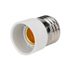 Переходник цокольный E27-E14 белый REXANT