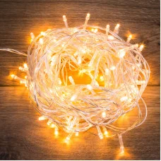 Гирлянда Твинкл Лайт 15 м, прозрачный ПВХ, 120 LED, цвет ТЕПЛЫЙ БЕЛЫЙ