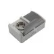 Фотография Блок горизонтальный 2 розетки INDUSTRIAL IP54 с заземлением, о/у, серый KRANZ, артикул KR-78-0613