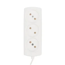 Удлинитель PROconnect STANDARD 3 гнезда, 5 м, 2х0.75 мм², б/з, белый