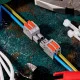 Фотография Клемма СМК 222-422R проходная разъемная 2 полюса серая 0,2-2,5/4мм² (50 шт/уп) REXANT, артикул 07-5262
