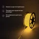 Фотография Лента светодиодная 220В, SMD2835, 4,8Вт/м, 60 LED/м, Теплый белый, 10х7мм, с кабелем питания,IP67 NEON-NIGHT, артикул 142-606