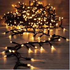 Гирлянда Кластер 10 м, 400 LED, черный каучук, IP67, соединяемая, цвет свечения теплый белый NEON-NIGHT